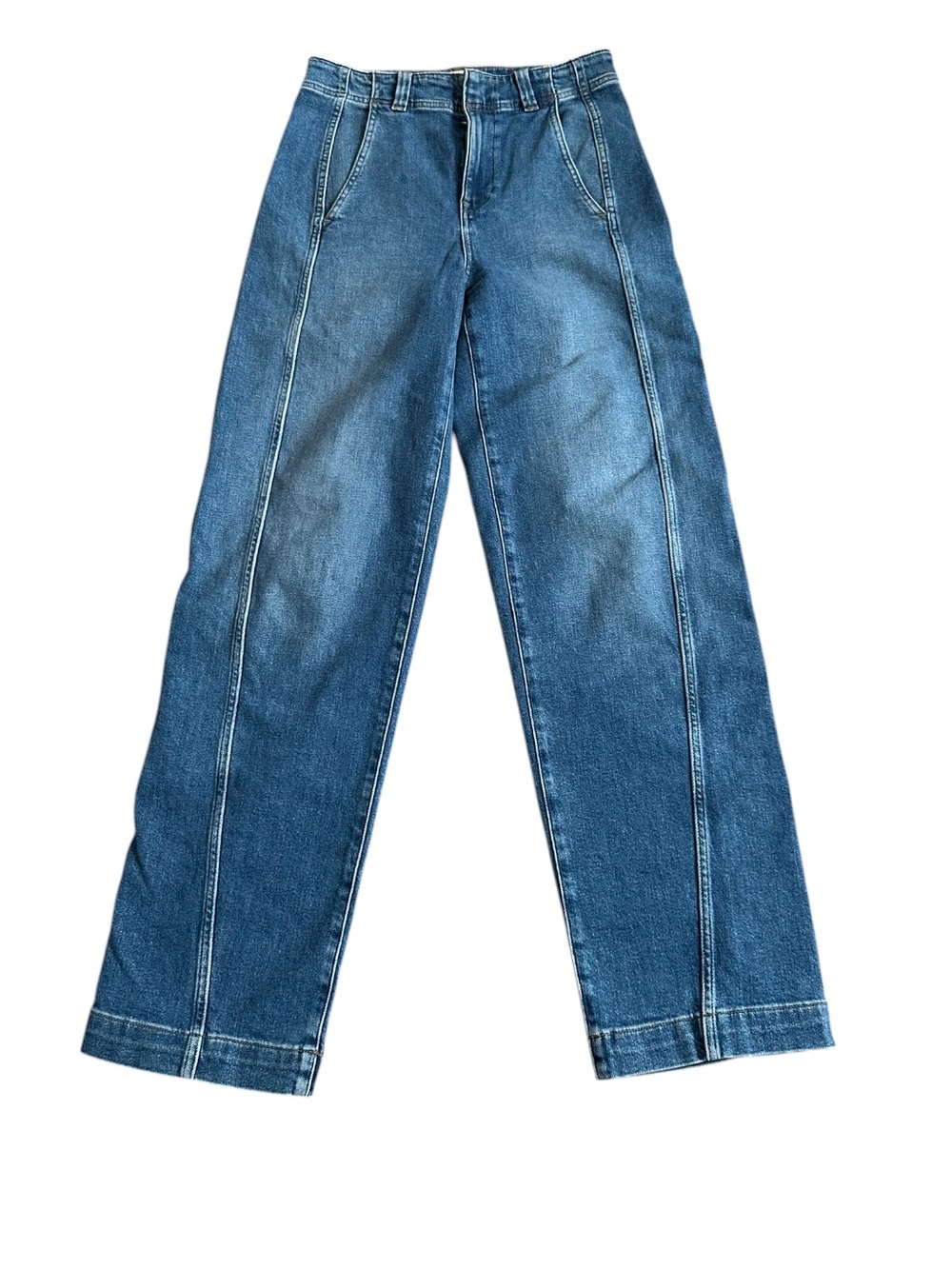 Madewell High Waist Tapered Denim 26 Vintage Wash Side Panel Jeans NWT - Picture 2 of 13